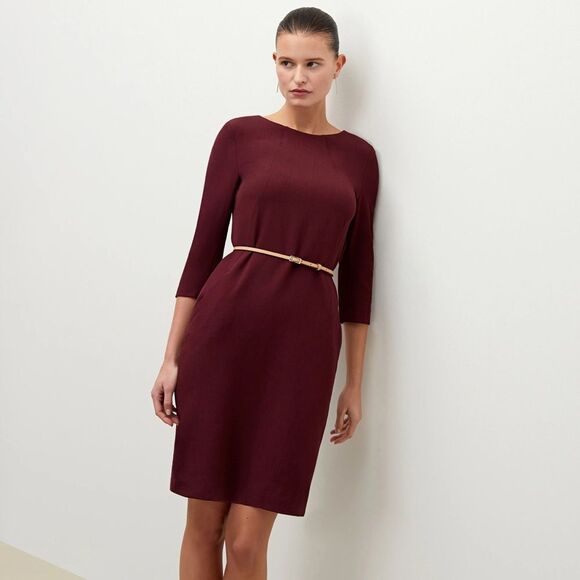 MM LaFleur The Etsuko Dress in Claret 2 - Picture 1 of 9